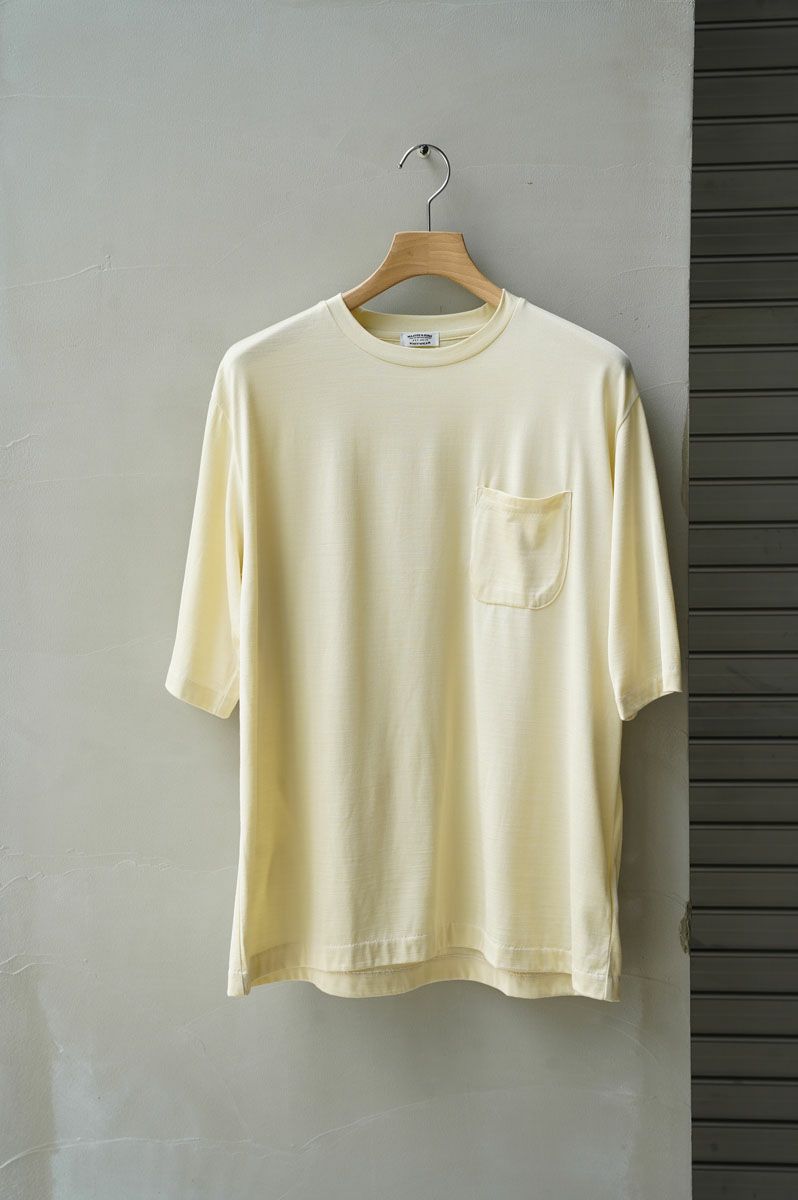 SILK POCKET TEE[CUSTARD] | 1LDK ONLINE STORE