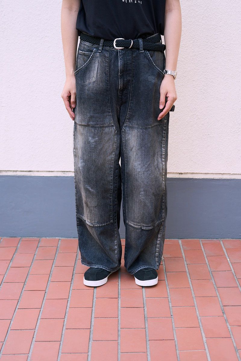 DOUBLE KNEE PAINTER PANTS[BLACK] | 1LDK ONLINE STORE
