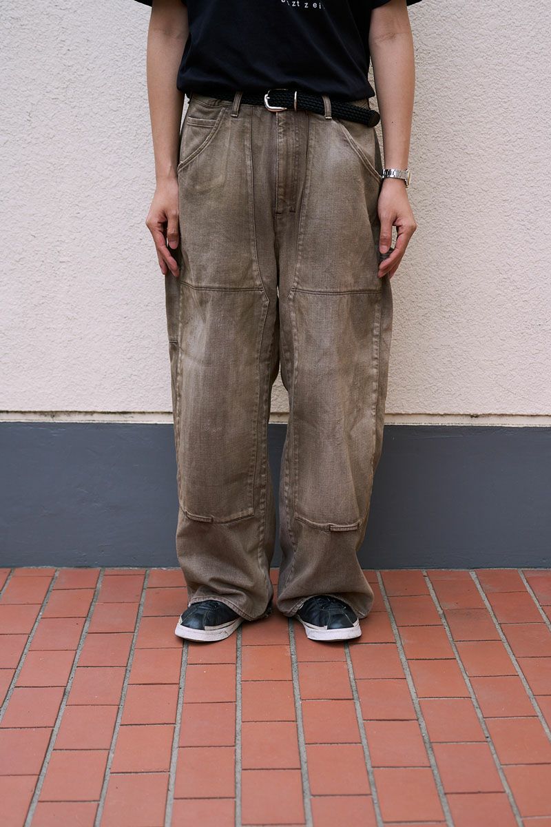 DOUBLE KNEE PAINTER PANTS[BROWN] | 1LDK ONLINE STORE