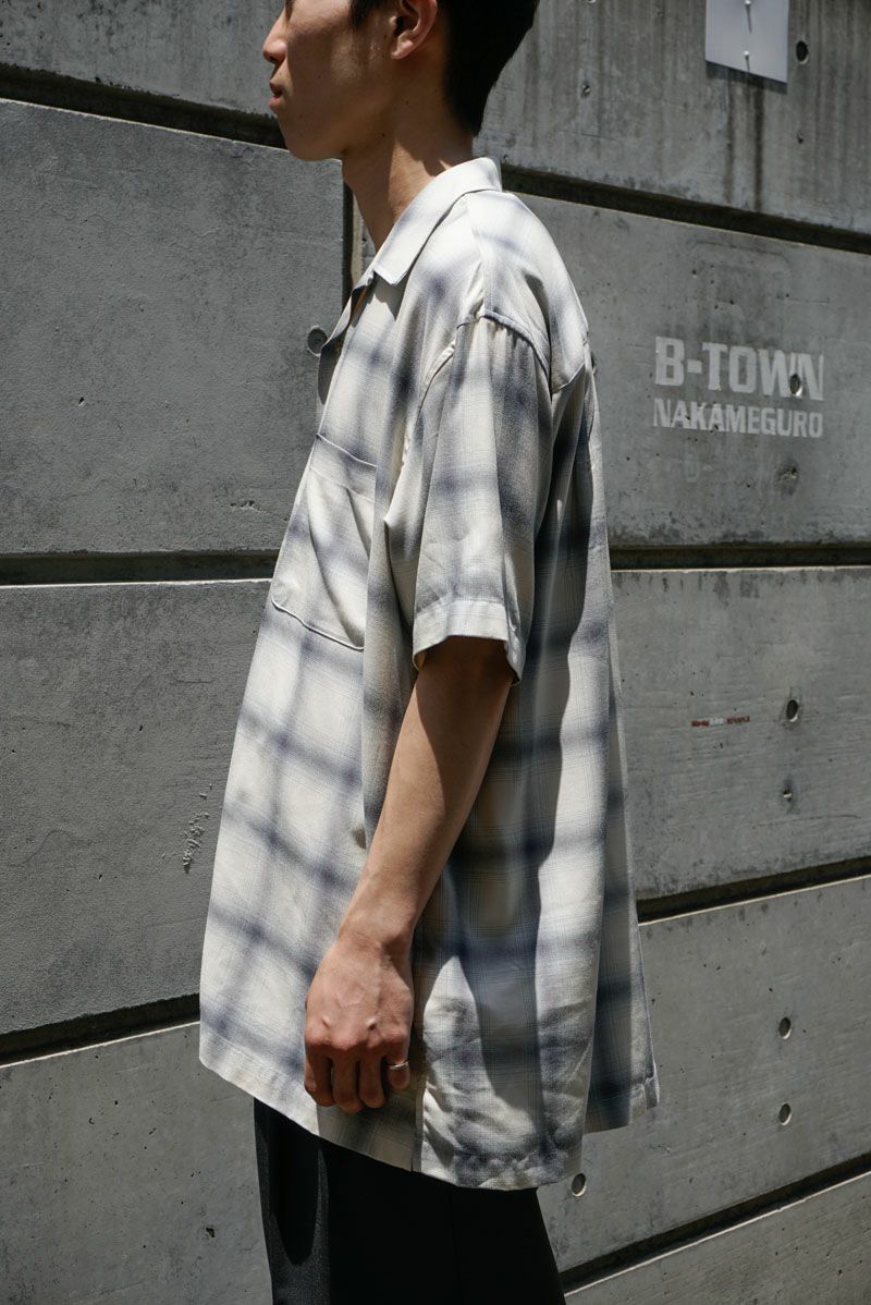 RAYON OMBRE CHECK S/S SHIRTS[L.BLUE] | 1LDK ONLINE STORE