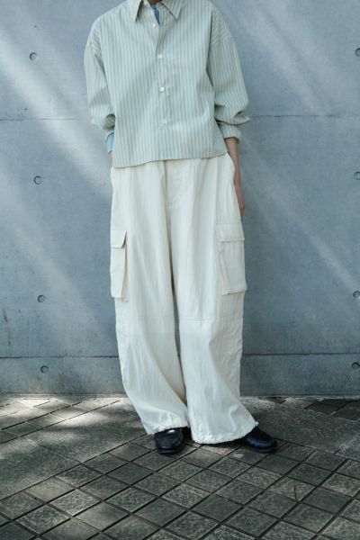 NYLON TWILL MILITARY PANTS[IVORY]