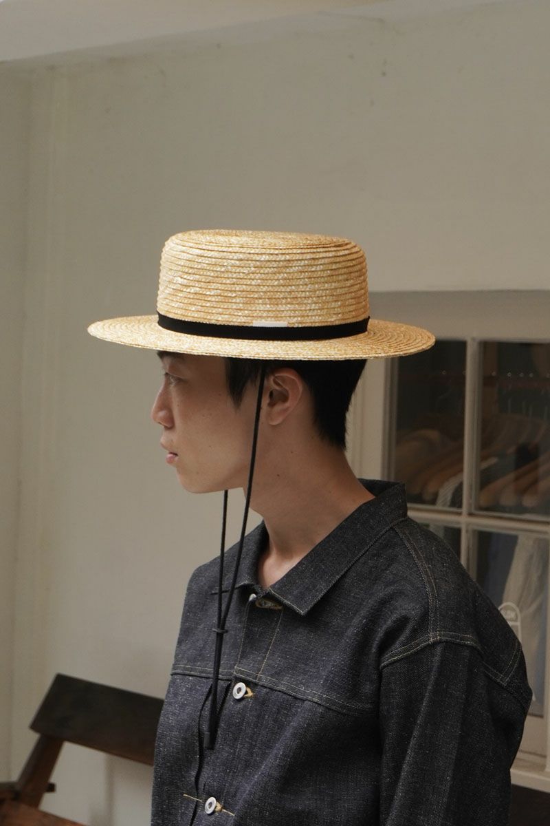 10mm wheat braid boater hat[NATURAL] | 1LDK ONLINE STORE