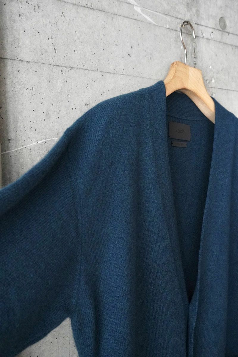 PAINTED ELBOW PATCH CARDIGAN[PEACOCK] | 1LDK ONLINE STORE