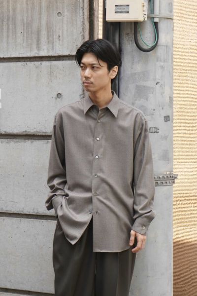 SUPER LIGHT WOOL SHIRT[TOP BROWN] | 1LDK ONLINE STORE