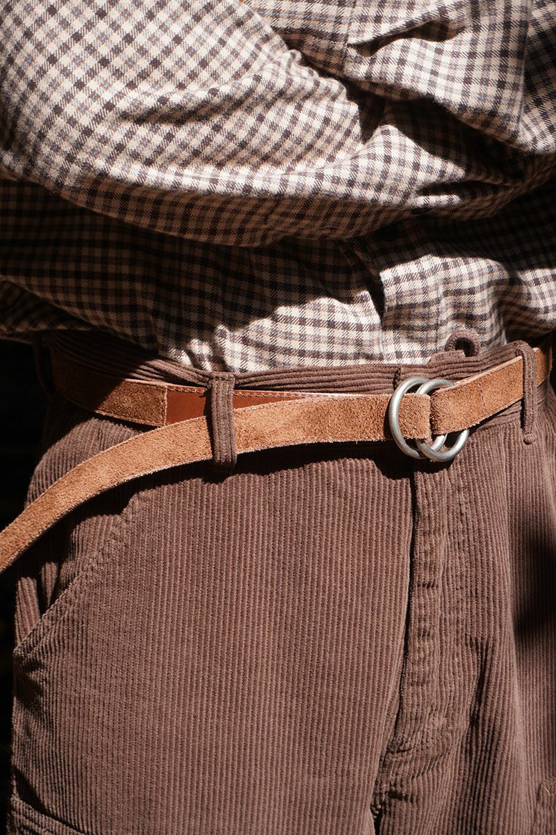 VELOUR×BUTTERO 24mm W RING BELT[BROWN] | 1LDK ONLINE STORE