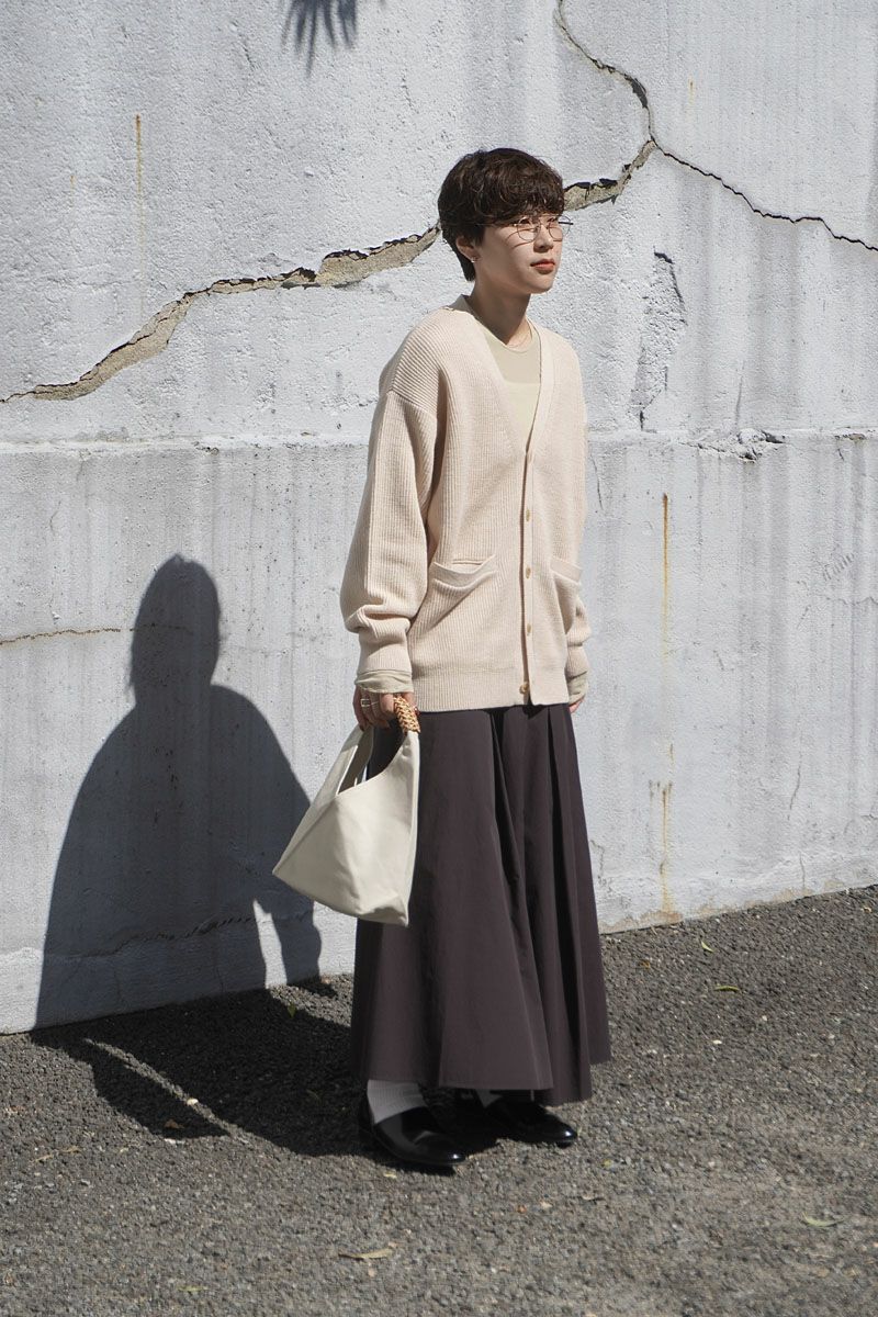 WOOL LOW GAUGE CARDIGAN[IVORY] | 1LDK (ワンエルディーケー