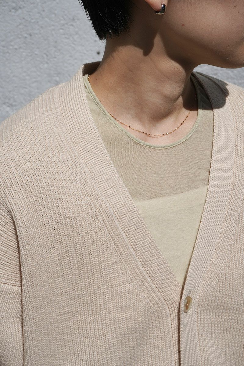 WOOL LOW GAUGE CARDIGAN[IVORY] | 1LDK (ワンエルディーケー