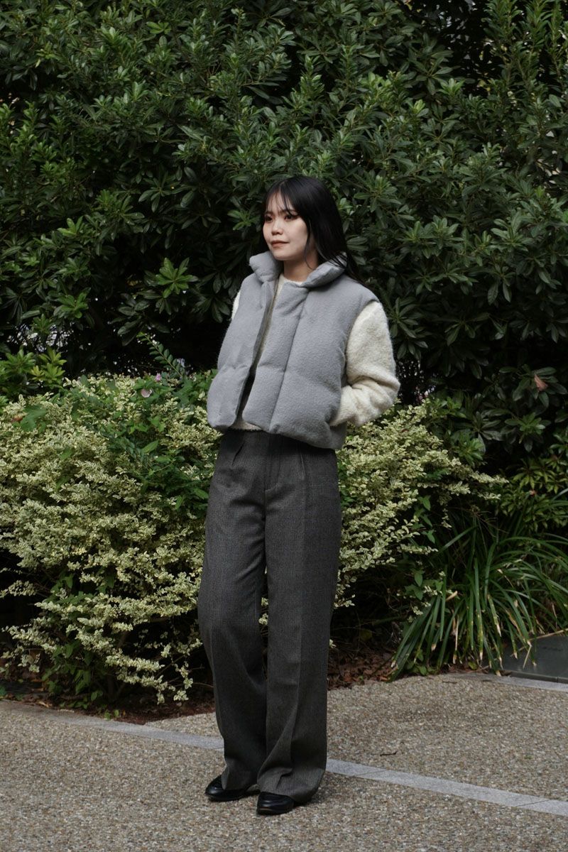 ATON◆24AW/ALPACA FUR VNECK VEST/2/アルパカ/GRN/無地/KRAGCW0811 ALPACA FUR | Vネックベスト / ATON | ファッション通販 【公式