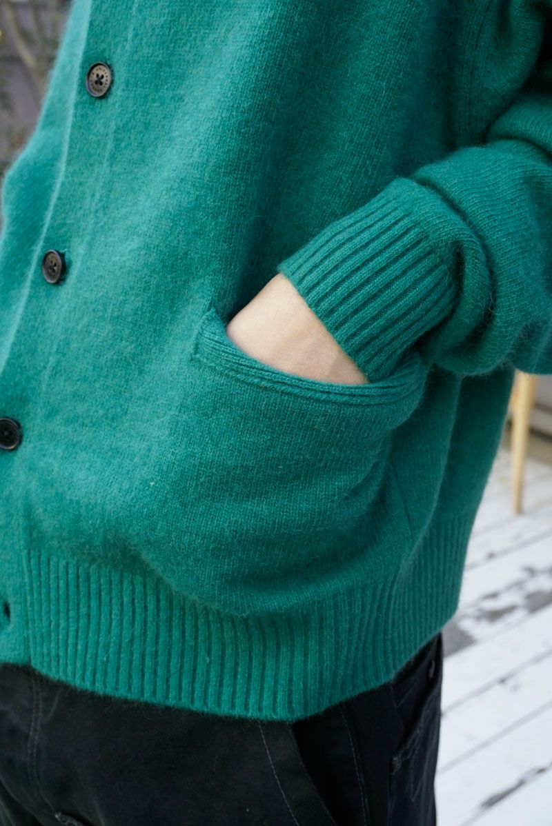 RACCOON KNIT CARDIGAN[GREEN]