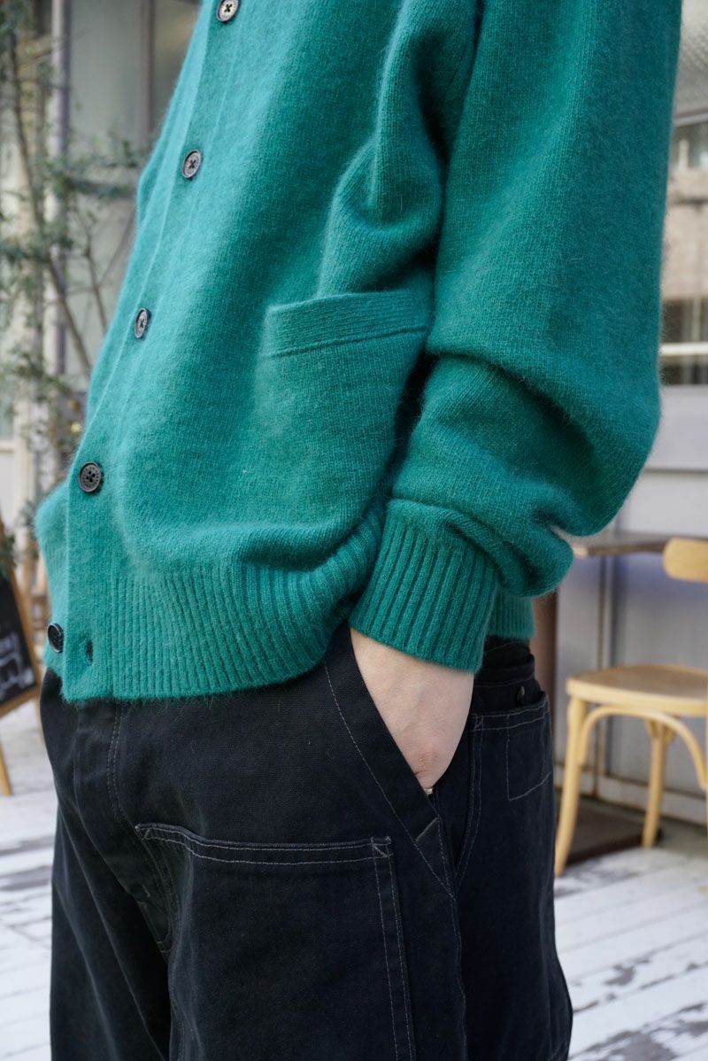 RACCOON KNIT CARDIGAN[GREEN]