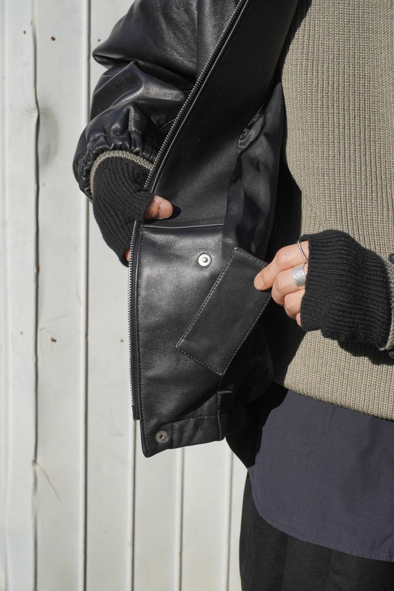 LEATHER ZIP SHORT JACKET[BLACK] | 1LDK (ワンエルディーケー