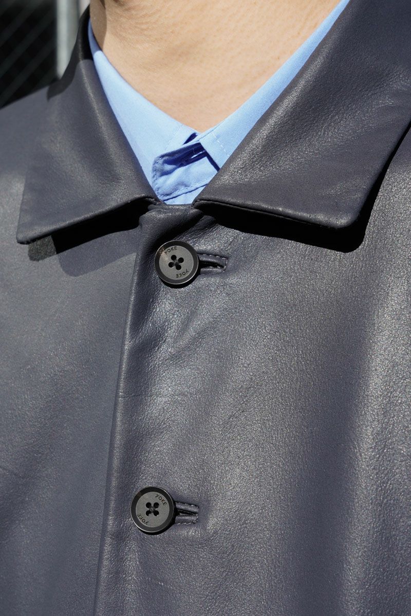 LEATHER SHIRT JACKET[CHARCOAL NAVY] | 1LDK (ワンエルディー