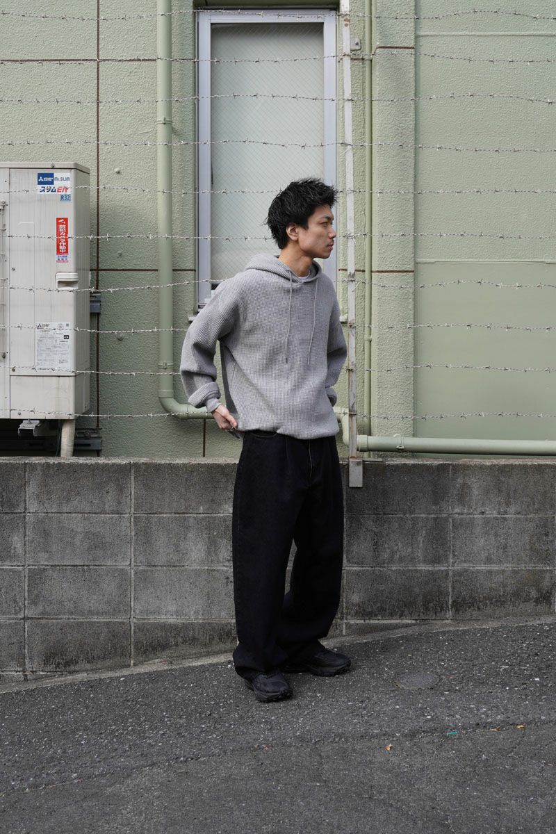 アラキユウ】 BAGGY PANTS サイズ01（1TUCK BAGGY DENIM BIO[BLACK 