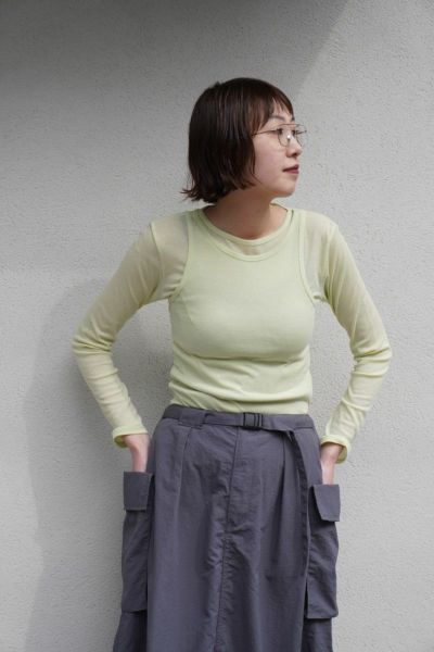 SHEER TELECO TANK TOP[LIME]