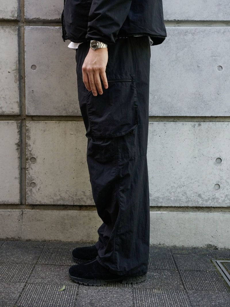 GARMENT DYE SHELL NYLON PANTS[FADE BLACK] | 1LDK (ワンエル
