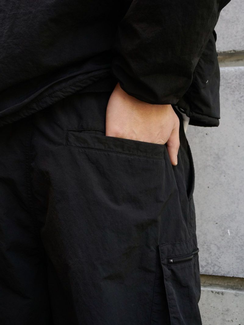 GARMENT DYE SHELL NYLON PANTS[FADE BLACK] | 1LDK (ワンエル