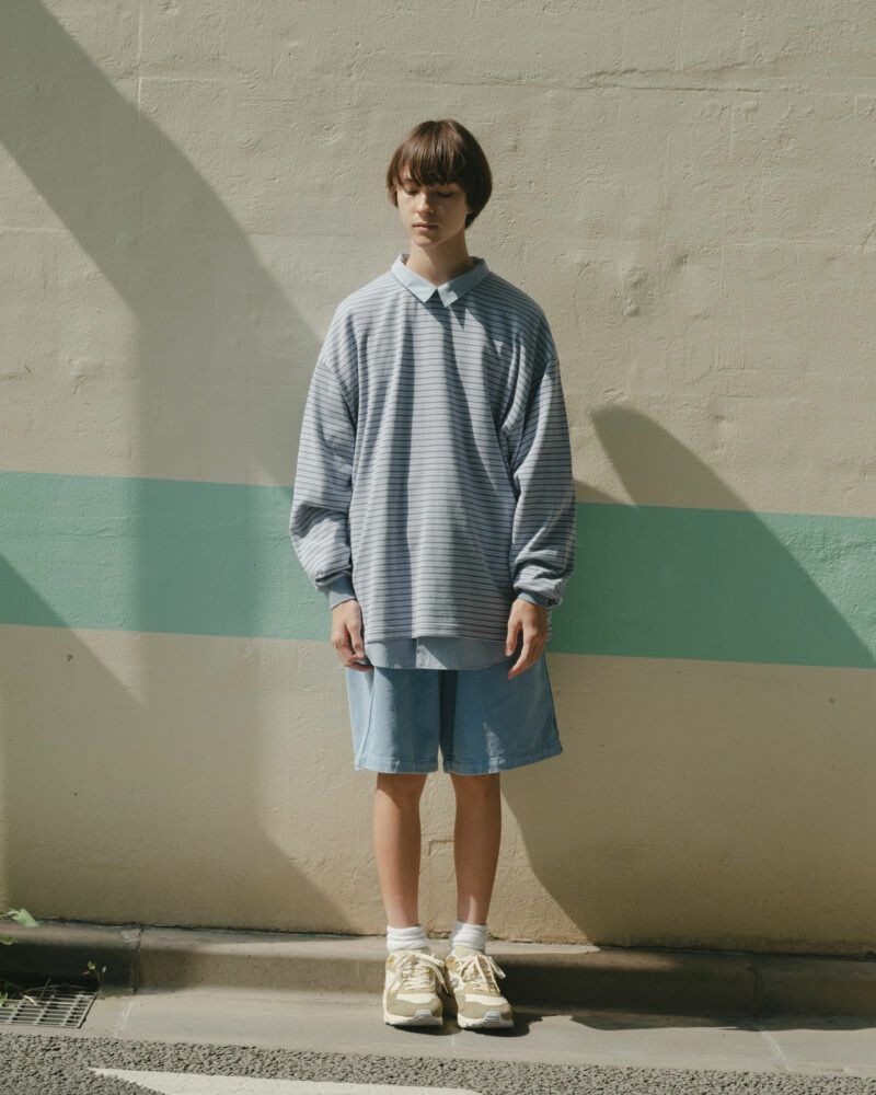 BORDER WIDE L/S T-SHIRT[BLUE] | 1LDK (ワンエルディーケー