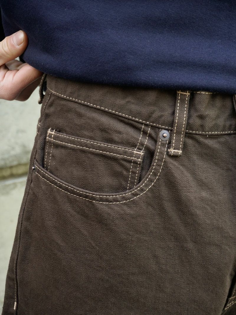 5P BUGGIE DENIM PANTS[BROWN] | 1LDK (ワンエルディーケー