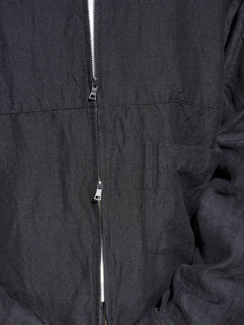 W/L SHORT ZIPUP SHIRT[BLACK] | 1LDK (ワンエルディーケー