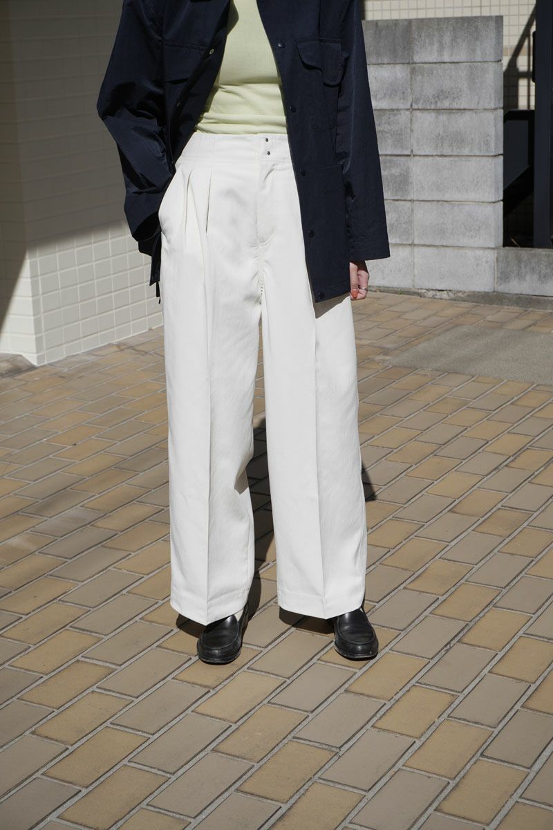 COTTON TOUCH WIDE TROUSERS[ECRU] | 1LDK (ワンエルディーケー