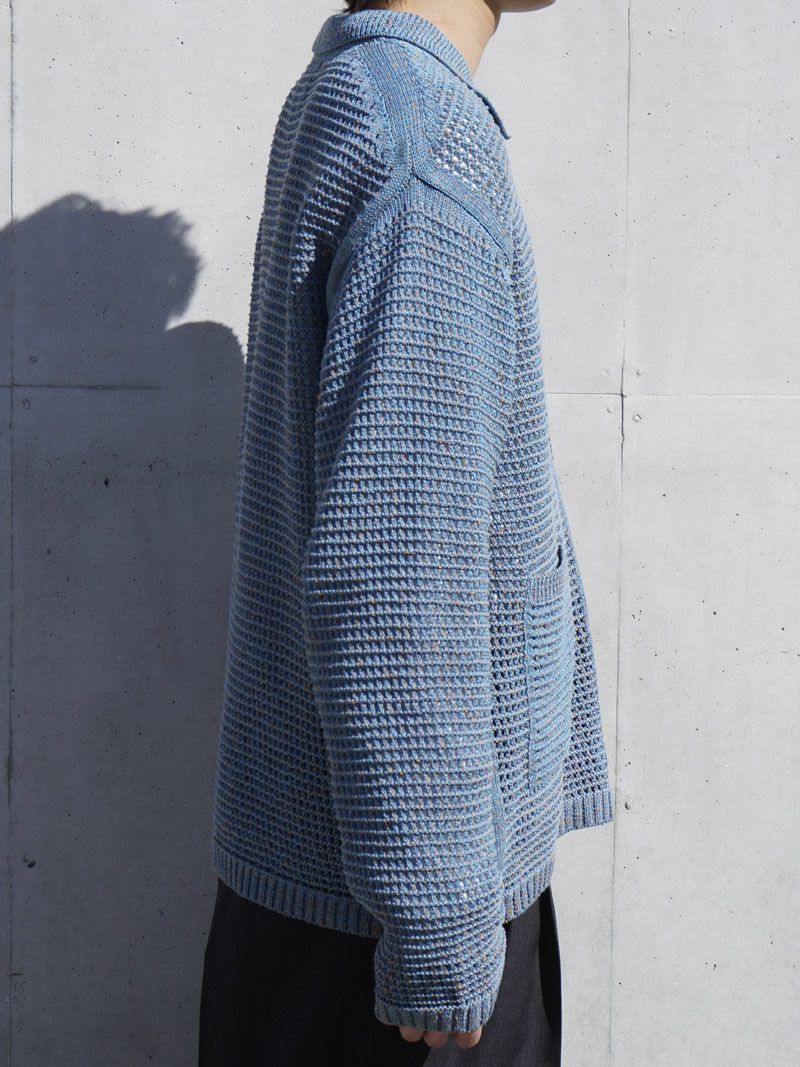 トップス YOKE25SS MESH KNIT SHIRT CARDIGAN YOKE / ヨーク / MESH KNITTED SHIRT CARDIGAN | GARDEN
