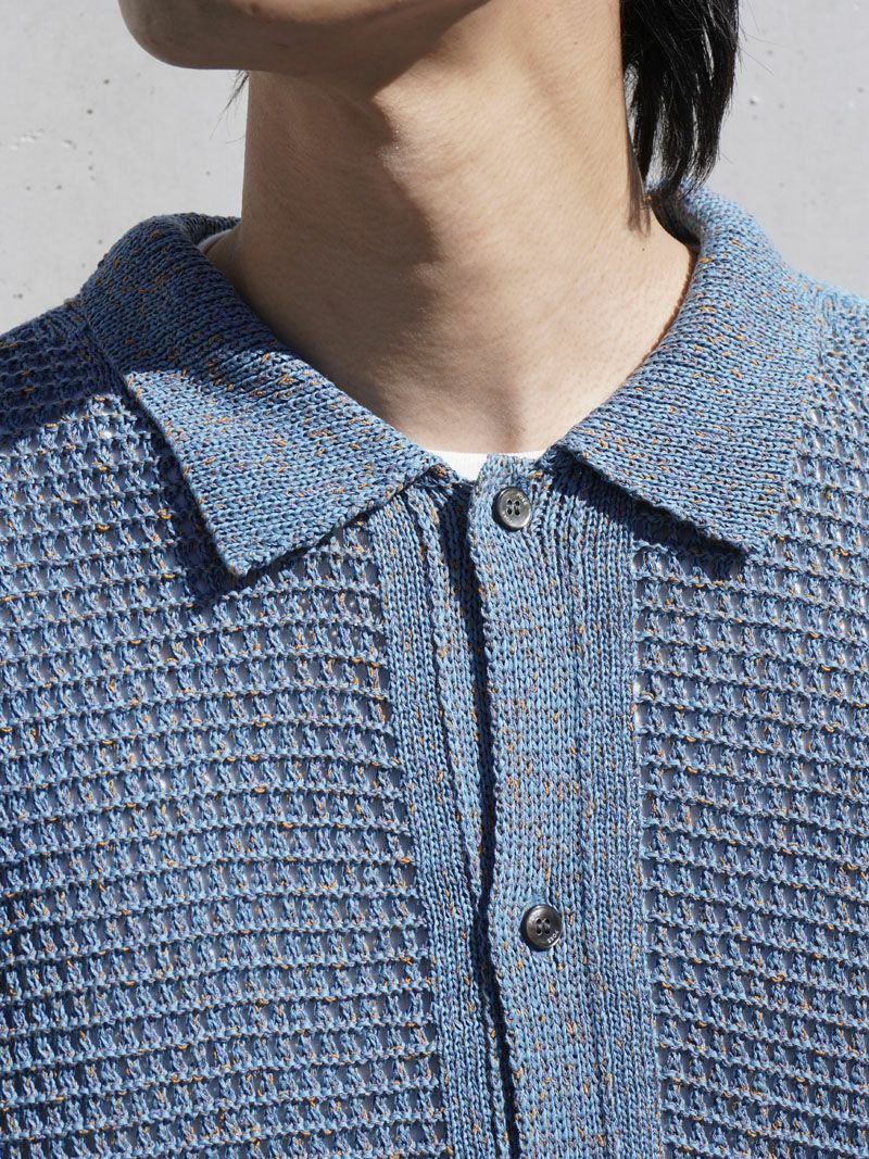 YOKE 25SS Mesh Knitted Shirt Cardigan – Vintage Concept Store