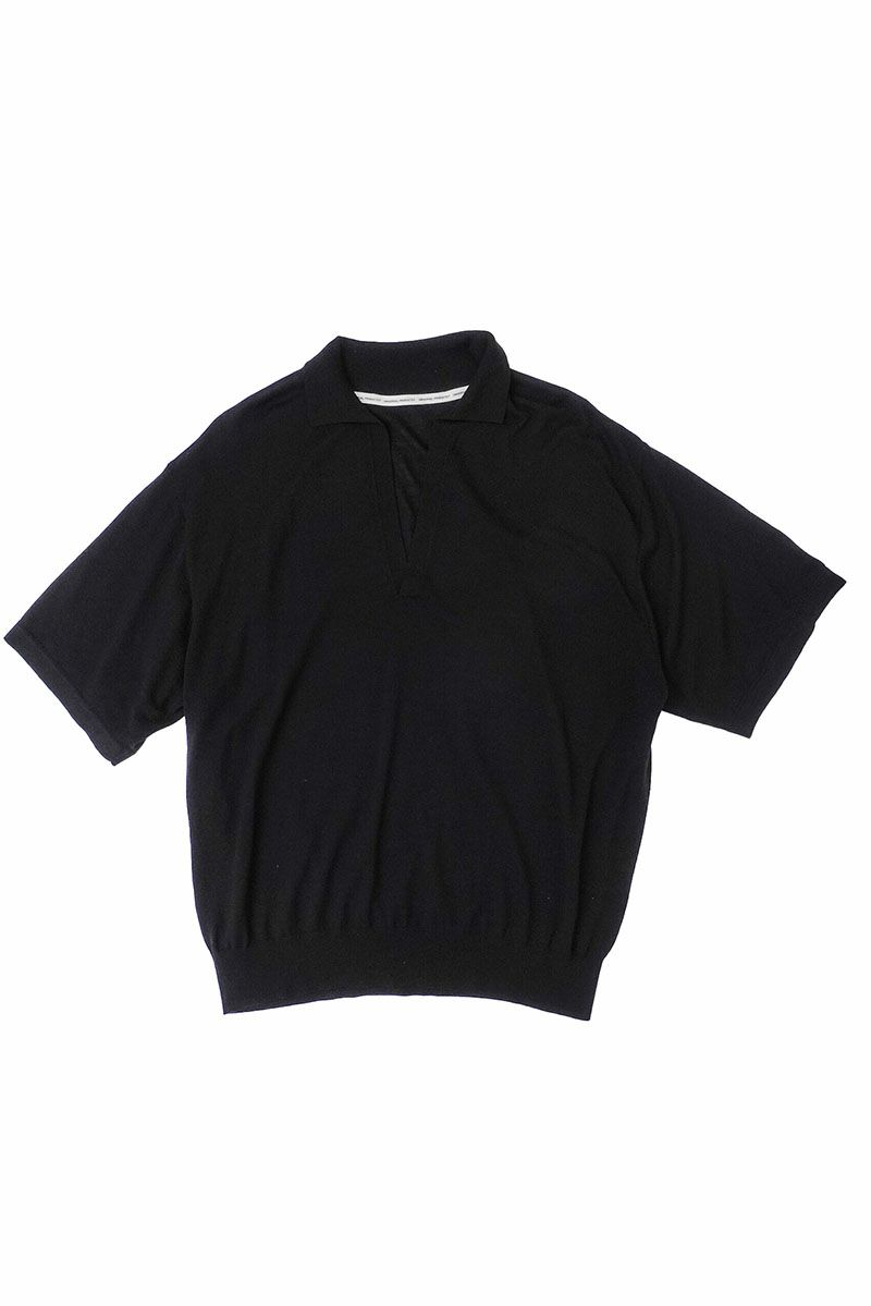 SUMMER S/S SKIPPER KNIT[BLACK] | 1LDK (ワンエルディーケー