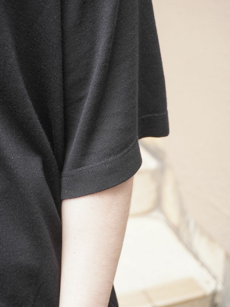 SUMMER S/S SKIPPER KNIT[BLACK] | 1LDK (ワンエルディーケー