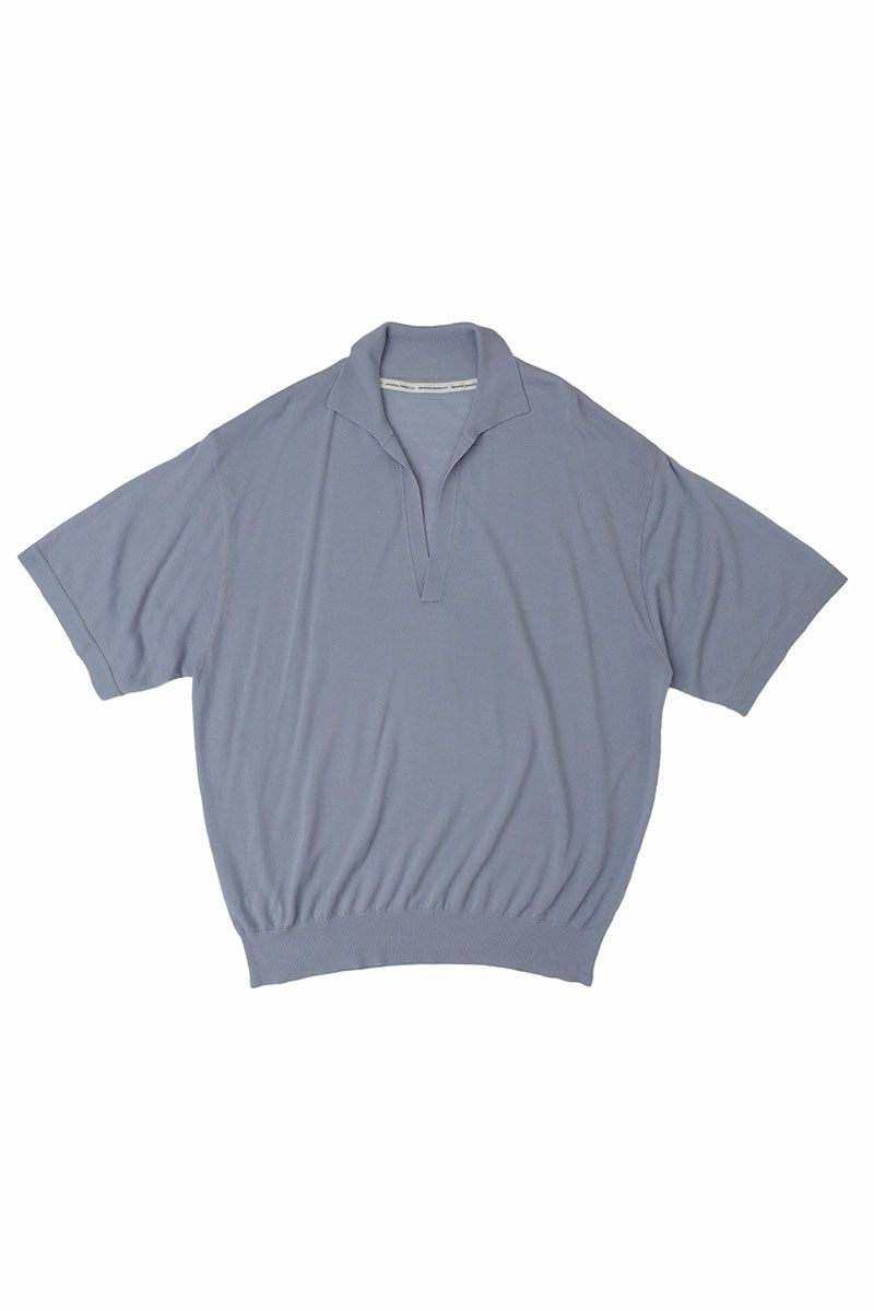 美品 is-ness × 1LDK KNITTED BIG SKIPPER PO SUMMER S/S SKIPPER KNIT[BLUE GRAY] | 1LDK (ワンエルディー