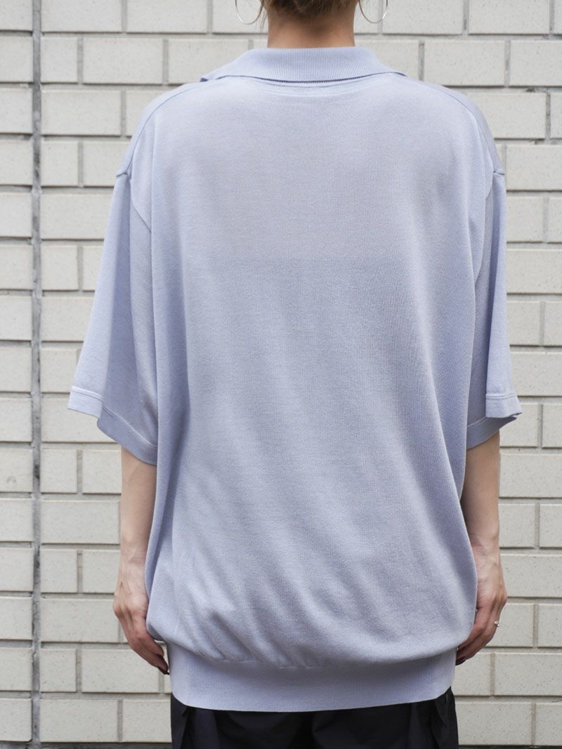 SUMMER S/S SKIPPER KNIT[BLUE GRAY] | 1LDK (ワンエルディー
