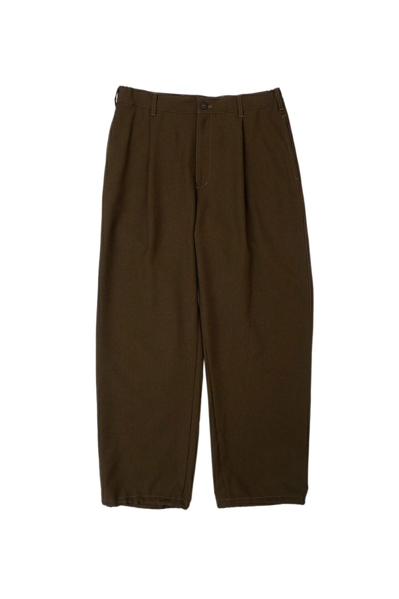 1TUCK EASY WIDE SLACKS[KHAKI] | 1LDK ONLINE STORE