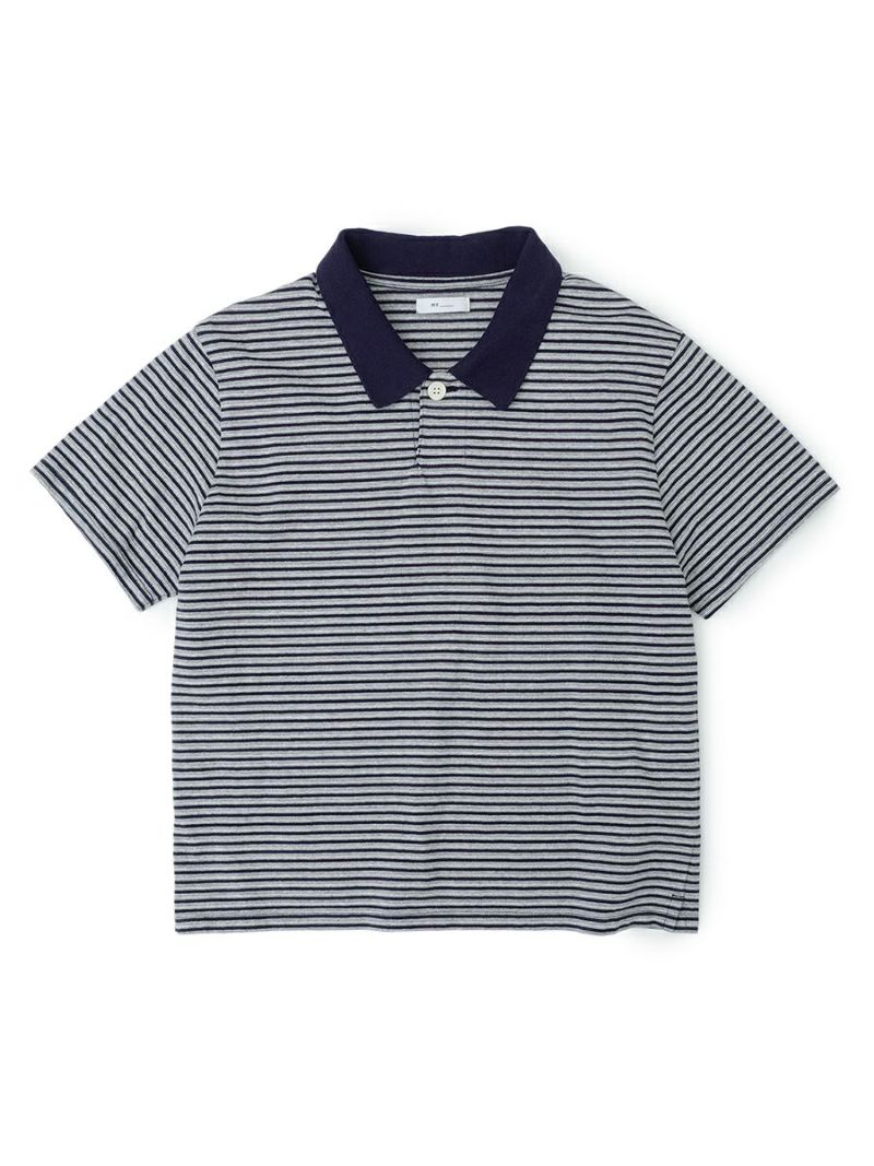 BORDER S/S POLO SHIRT[NAVY] | 1LDK (ワンエルディーケー) 公式