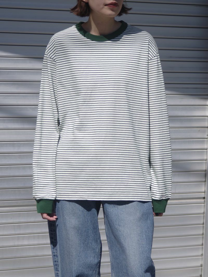 1LDK SELECT - goodness border T-shirt グリーン 1LDK SELECT - goodness border T-shirt グリーンの通販 by
