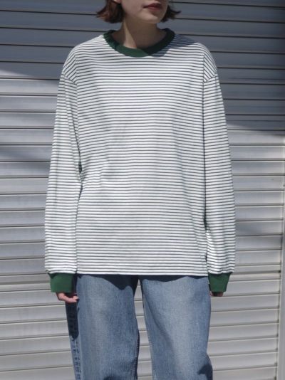 ORIGINAL BORDER L/S T-SHIRTS[GREEN]