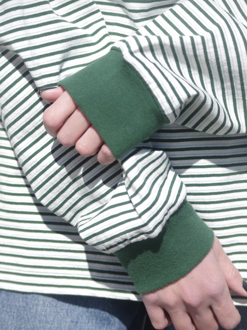 ORIGINAL BORDER L/S T-SHIRTS[GREEN] | 1LDK (ワンエルディー