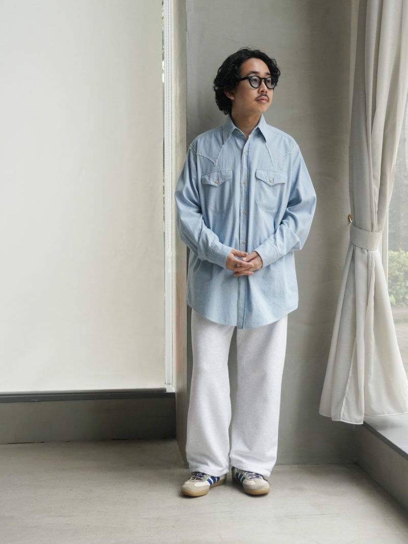 トップス MAATEE&SONS WESTERN LOZ SHAMBRAY WESTERN LOZ SHAMBRAY PRINTあり(1(MEN) Bleach Blue/ブリーチ