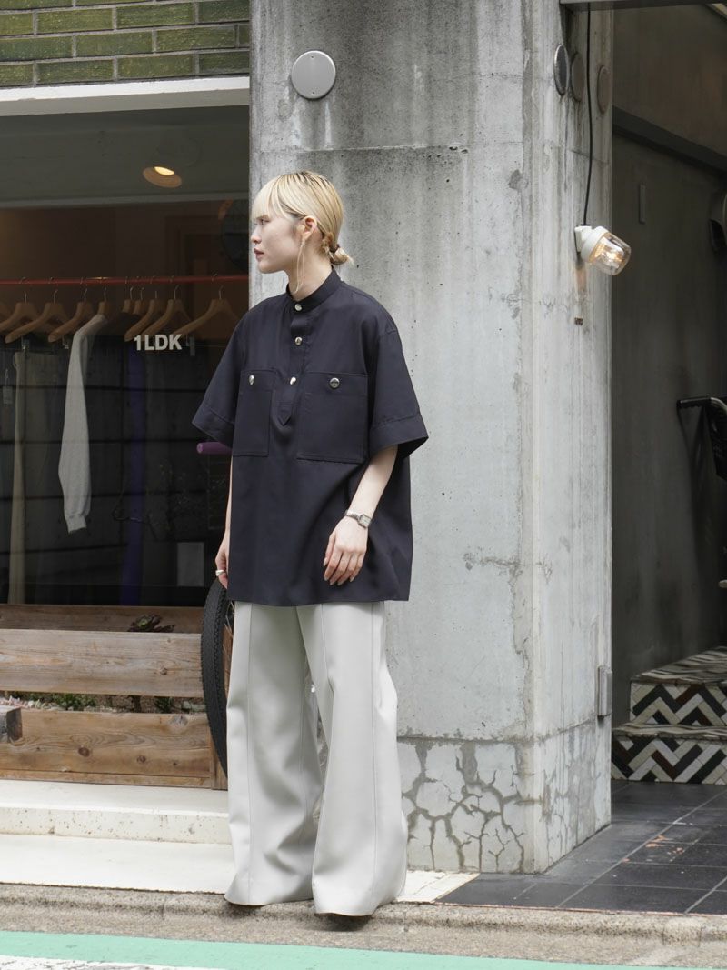 トップス THE RERACS 22SS BANDCOLLAR POLO SHIRT THE RERACS│ザ・リラクス / RERACS ITALIAN COLLAR RAGLAN POLO