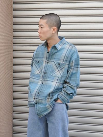 Trucker Plaid Shirt[DEEP BLUE]