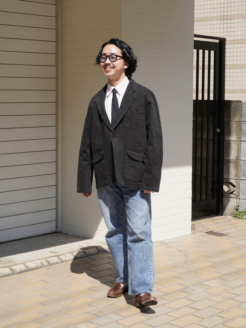 ジャケット・アウター LAFAYETTE COVERALL JKT Morning Coat in Canvas BLUE Man NAM62490160VLHXZU807 | Fay
