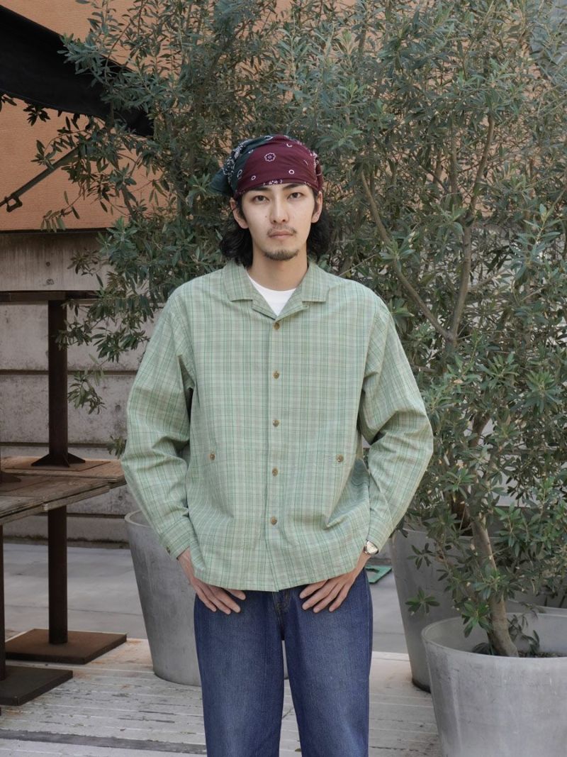 トップス PWA LINEN MIX O/C SHIRT LINEN MIX O/C SHIRT[GREEN CHECK] | 1LDK (ワンエルディーケー