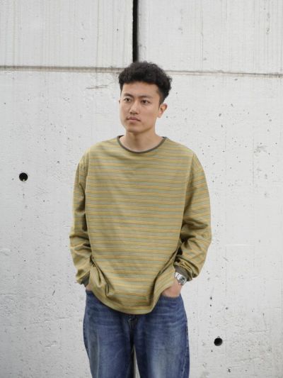 STRIPED PIPING L/S TEE[MOJAVE]