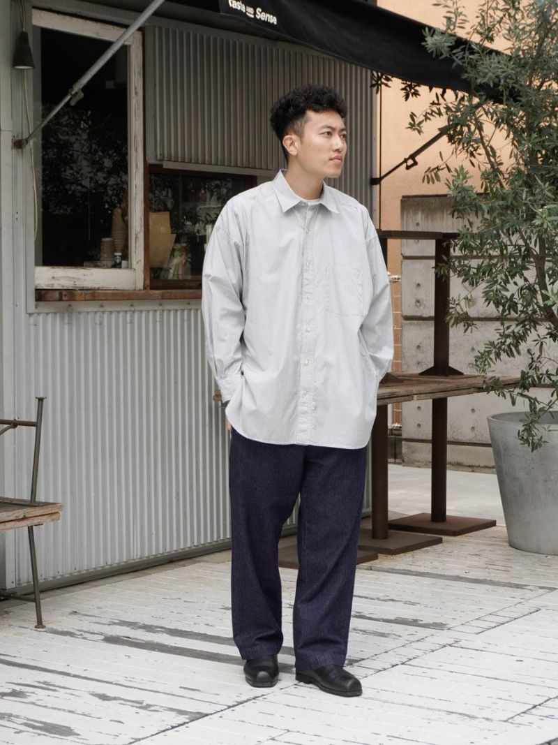 HEMP MIX DENIM SLACKS[INDIGO] | 1LDK ONLINE STORE