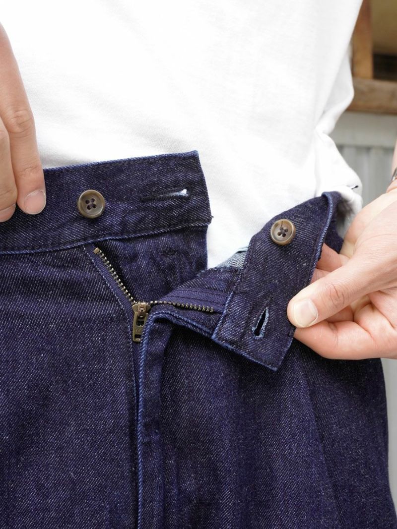 HEMP MIX DENIM SLACKS[INDIGO] | 1LDK ONLINE STORE