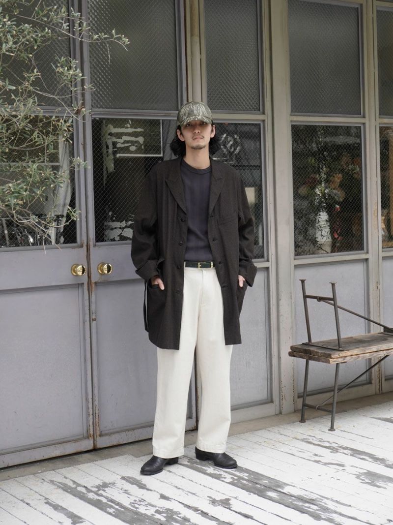 moves | PWA 《HEMP MIX DENIM SLACKS》 INDIGO/IVORY S/M/L/XL