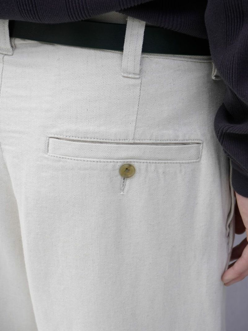 HEMP MIX DENIM SLACKS[INDIGO] | 1LDK ONLINE STORE