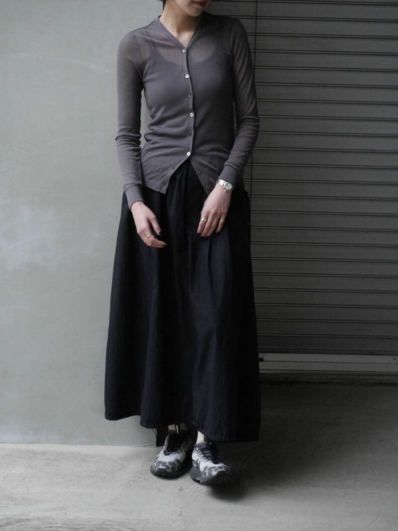 トップス Ernie Palo Sheer Rib Vneck Cardigan Red Sheer Rib Vneck Cardigan[RED] | 1LDK (ワンエルディーケー