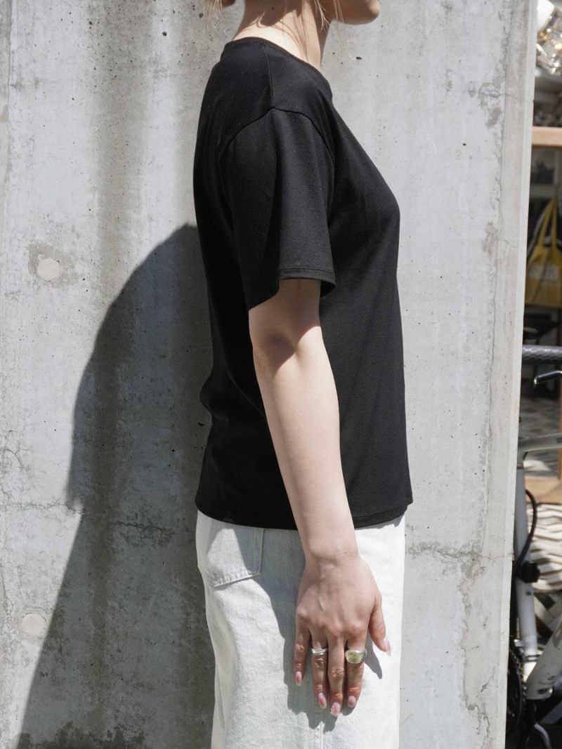 L’Appartement Sheer T-shirts ブラック Sheer T-shirt L'Appartement アパルトモン シアーTシャツ