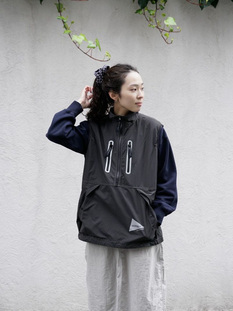 gramicci brushed nylon vest[CHARCOAL] | 1LDK (ワンエルディーケー