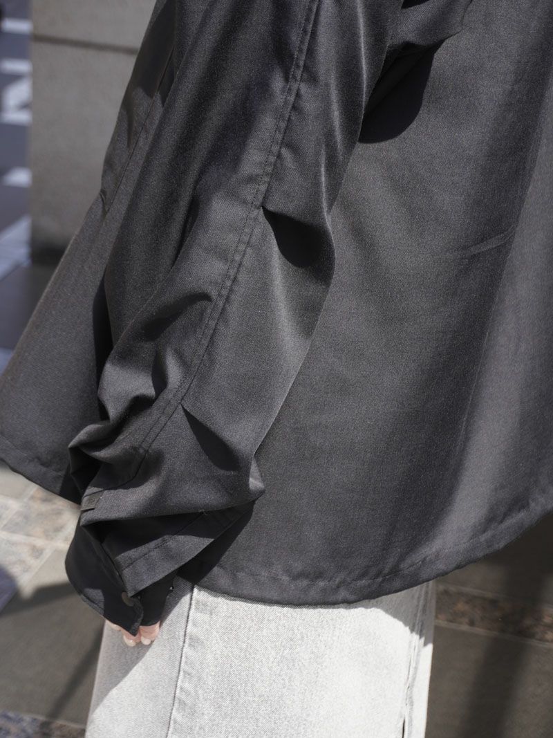 TECH HALF ZIP SHIRT L/S[BLACK] | 1LDK (ワンエルディーケー