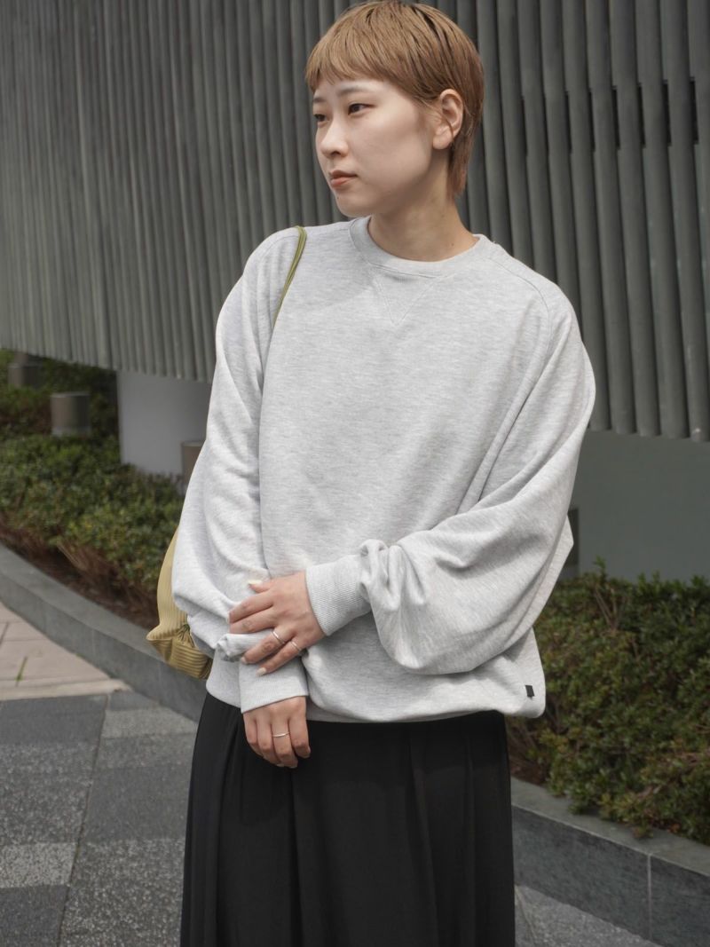 TECH SWEAT CREW FREEDOM SLEEVE[TOP GRAY] | 1LDK (ワンエル